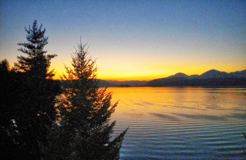 Lake view at The Lodge at Sandpoint.