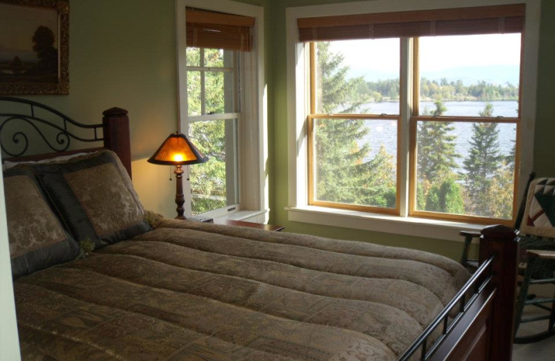 Rental bedroom at Lake Placid Accommodations.