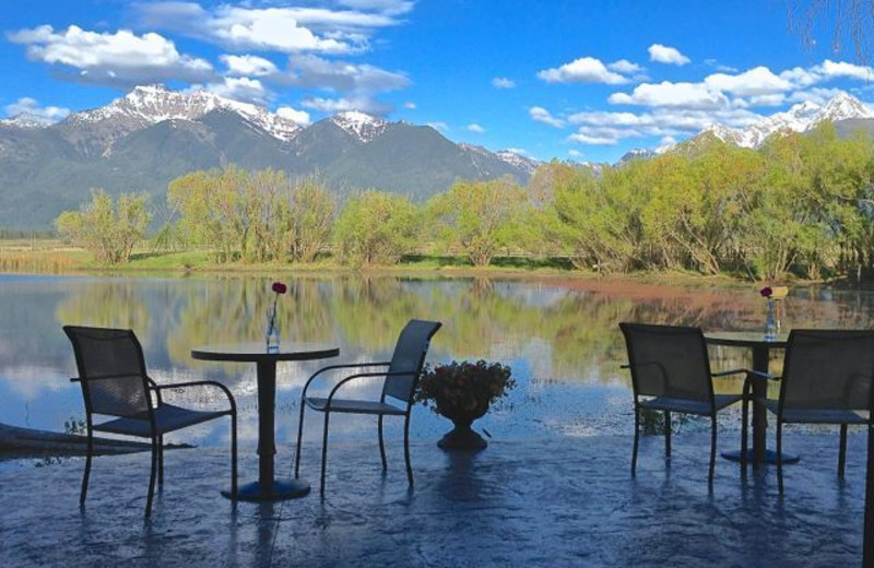 Patio at Ninepipes Lodge.