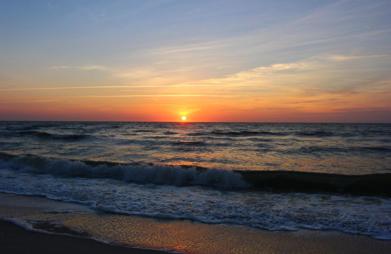 Sunset at The Strand Resort Myrtle Beach.