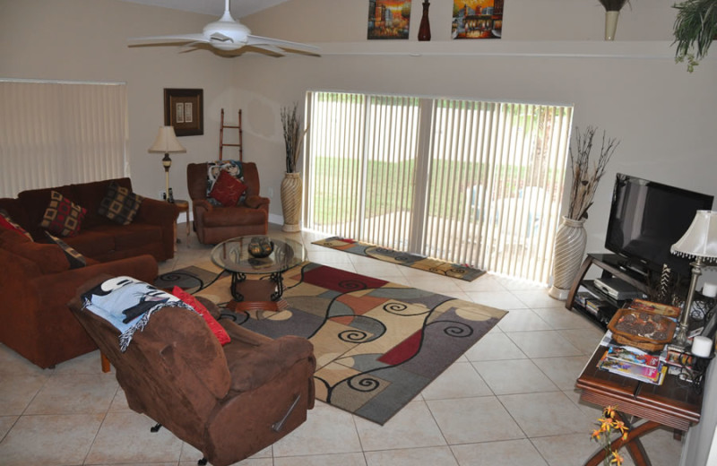 Rental living room at Sunkiss Villas.