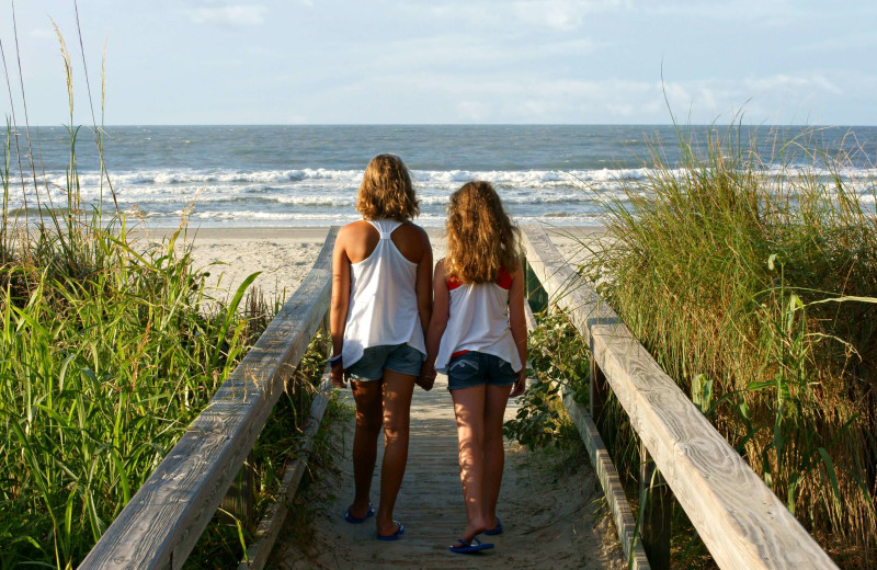 Boardwalk near Fripp Island Golf & Beach Resort.