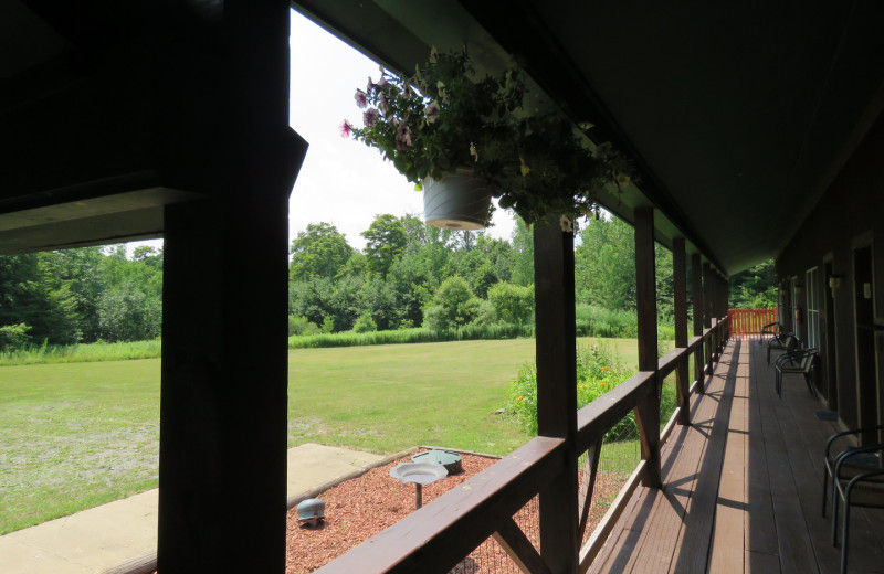 Porch at Tug Hill Resort.