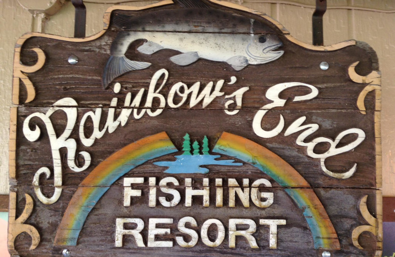 Sign at Rainbow's End Resort.