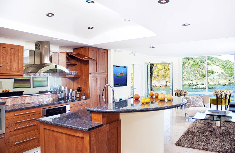 Villa kitchen at Island Properties Luxury Rentals.