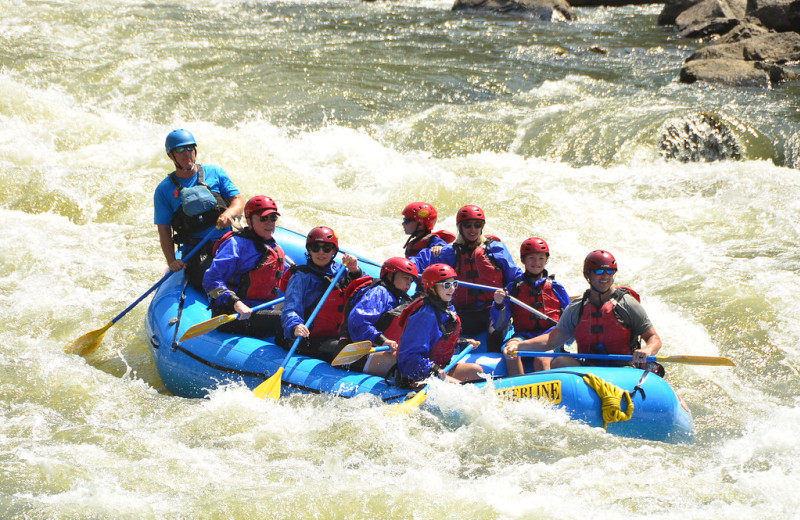 River rafting at Black Wolf Lodging.