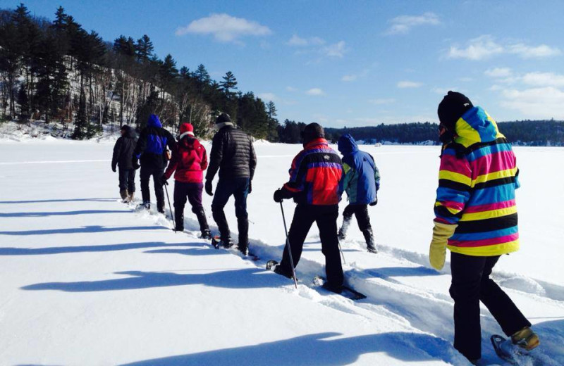 Skiing near Sandy Lane Resort.