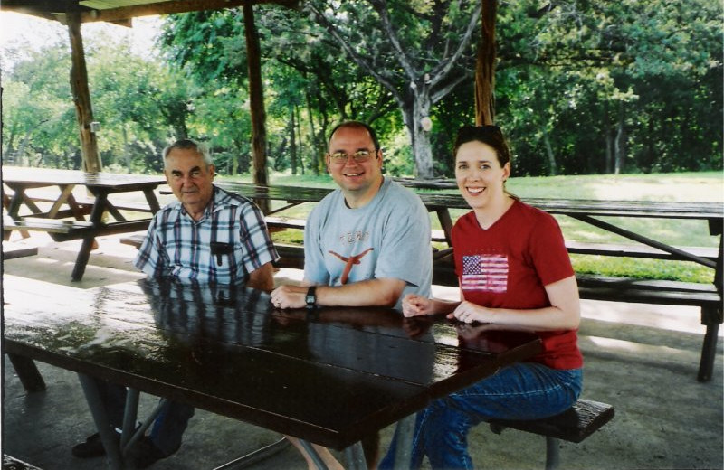 Picnic area at Twin Elm Ranch.
