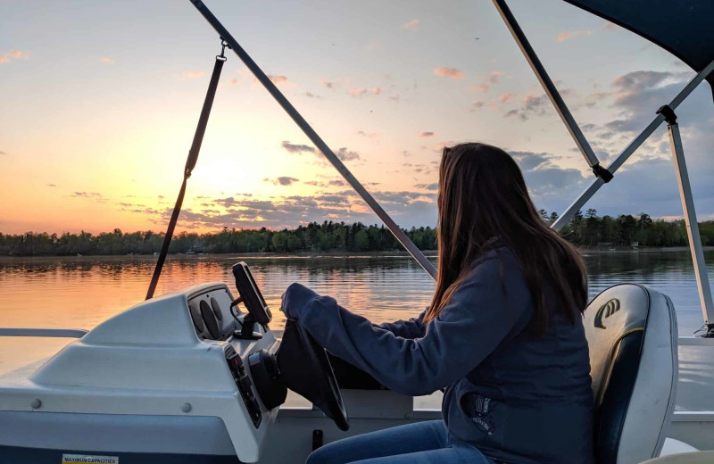 Boating at Little Norway Resort.