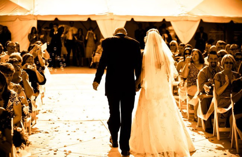 Romantic wedding at French Lick Resort.