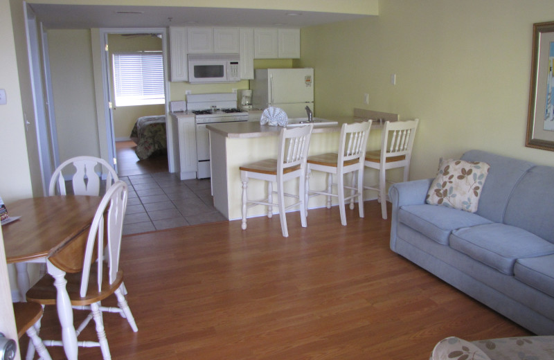 Guest room at Surf Song Beach Resort.