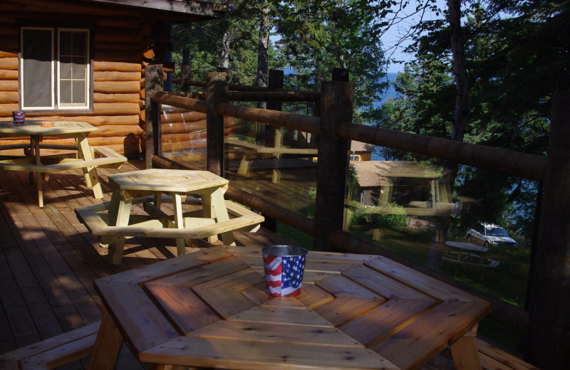 Patio at Solbakken Resort.