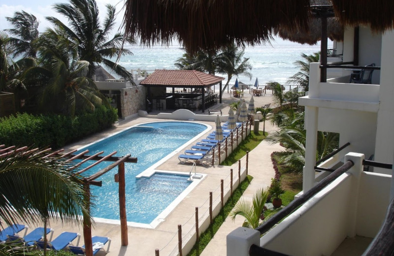 Outdoor pool at Petit Lafitte Hotel.