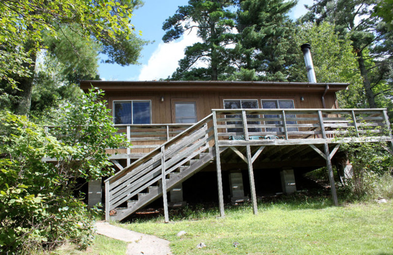 Cabin Exterior at Muskego Point Resort.