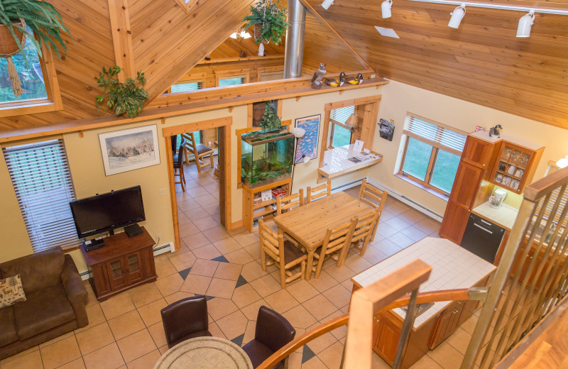 Cottage interior at Door County Cottages.