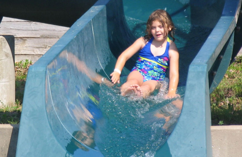 Water slide at YMCA Trout Lodge & Camp Lakewood.