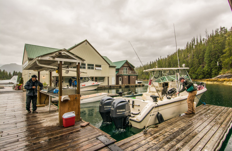 Exterior view of Nootka Wilderness Lodge.