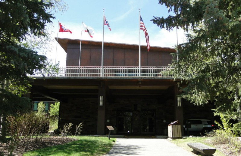 Front view of Jackson Lake Lodge.