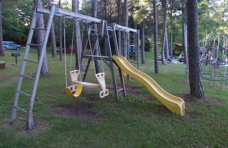 Kid's playground at Five Lakes Resort.