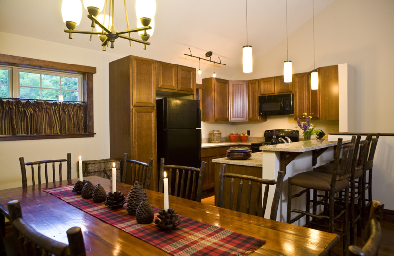 Rental kitchen at Owaissa Club Vacation Rentals.