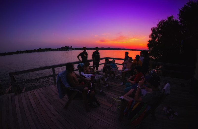 Sunset at Camp Champions on Lake LBJ.