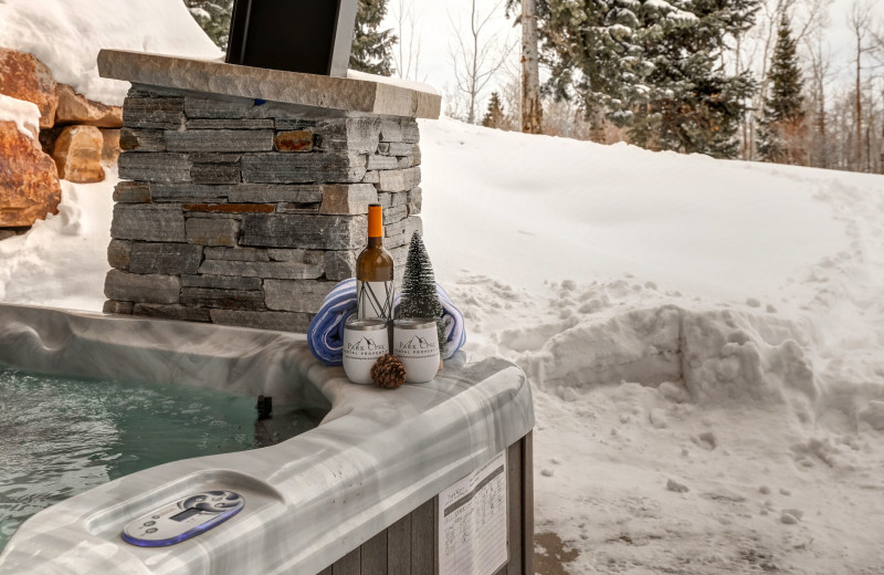 Rental hot tub at Park City Rental Properties.