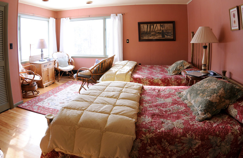 Guest room at Keene Valley Lodge.