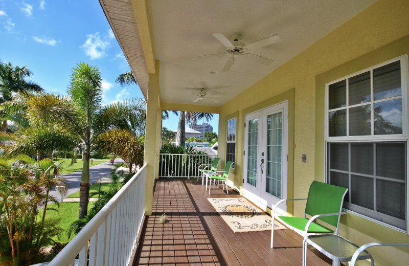 Rental patio at Tripower Vacation Rentals.