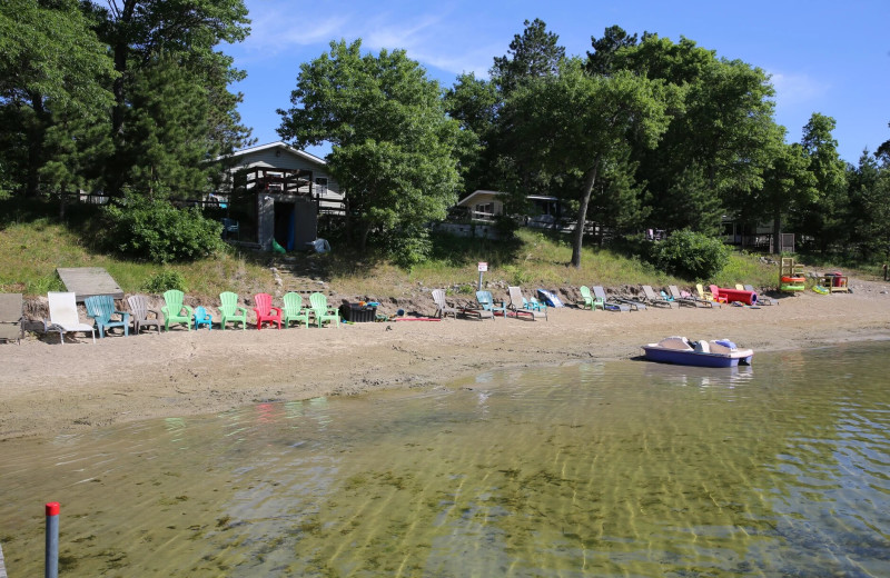 Beach at Pine Crest Resort.