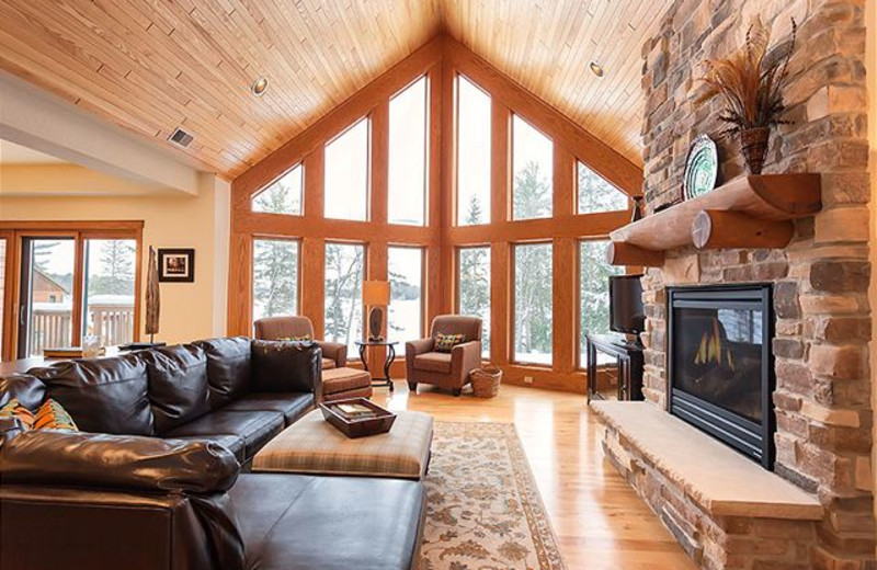 Rental living room at The Conger Collection.