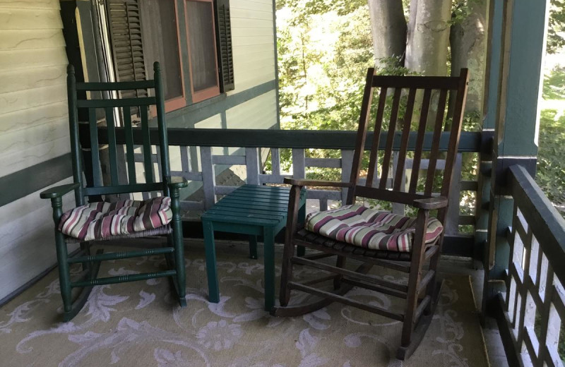 Balcony at Allen House Victorian Inn.