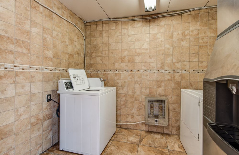 Laundry room at Oak Square Condos.