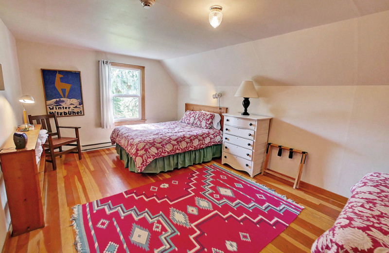 Guest room at Mazama Ranch House.