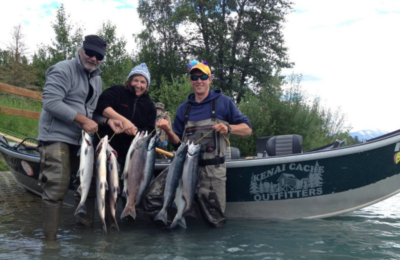 Fishing at Kenai Cache.