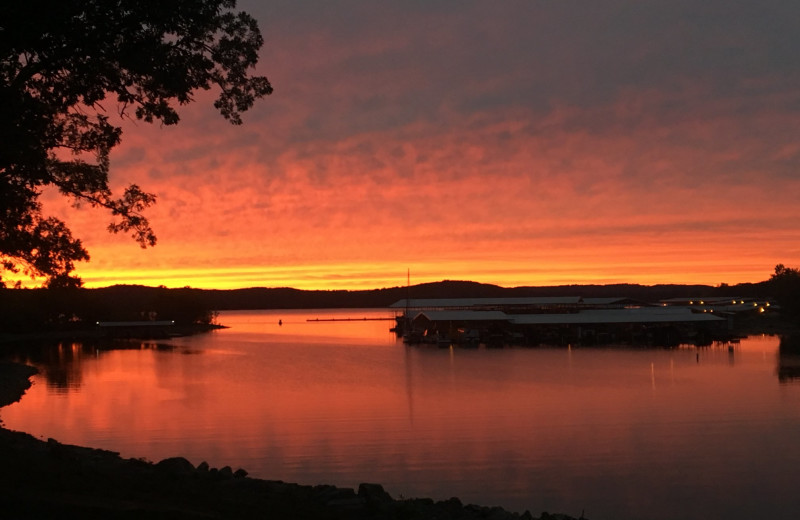 Sunset at Vickery Resort On Table Rock Lake.