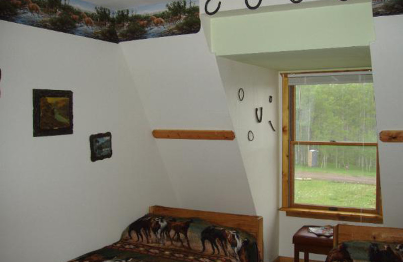 Guest room at Duck Lake Lodge.