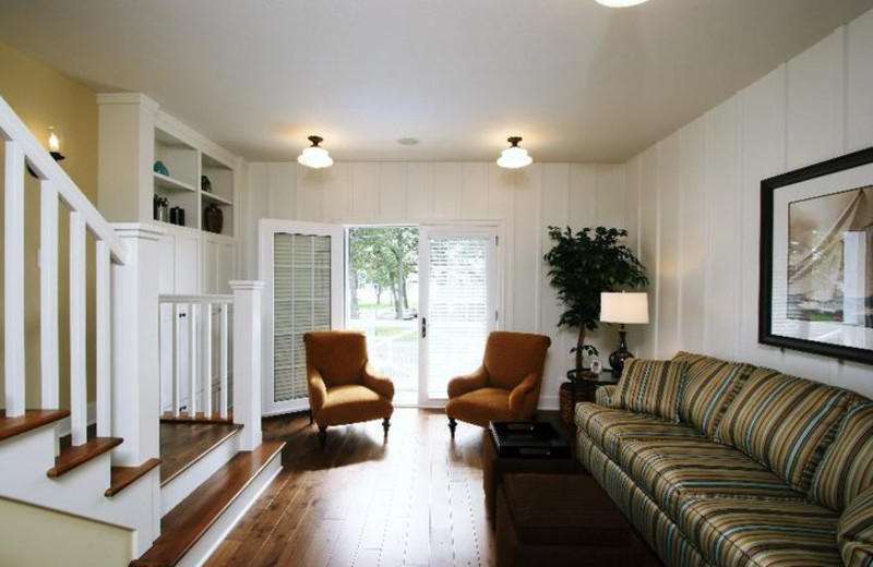 Vacation rental living room at The Beach House.