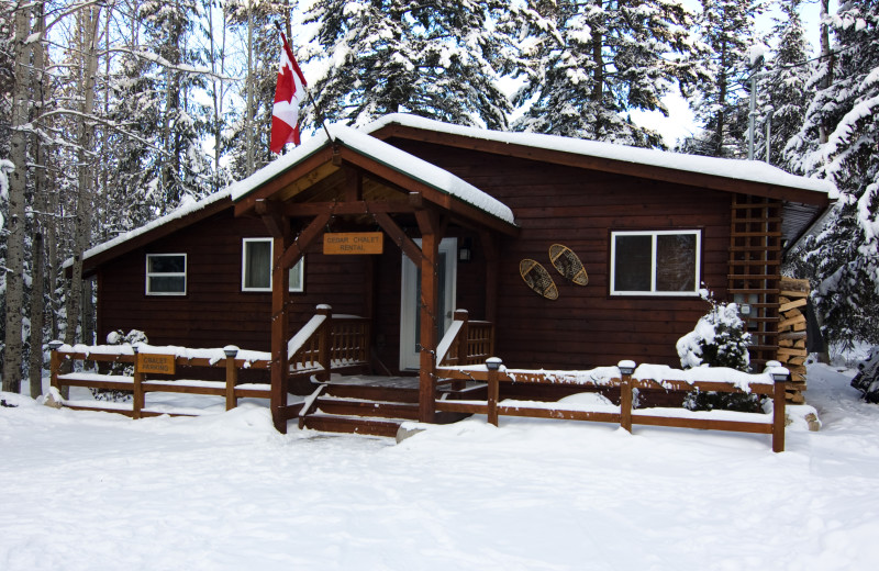 Rental exterior at Cedar House Restaurant & Chalets.