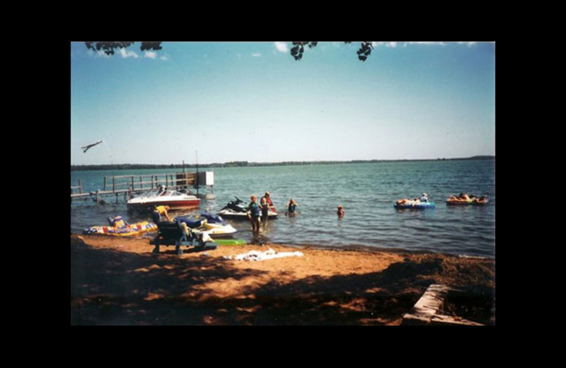 Beach view at Regnbue Haven Resort.