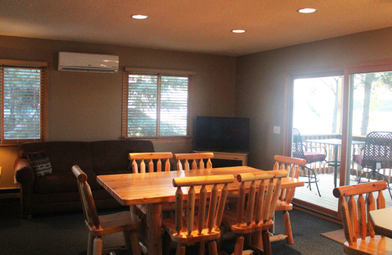 Cabin interior at Auger's Pine View Resort.