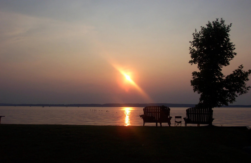 Sunset at Golden Beach Resort.