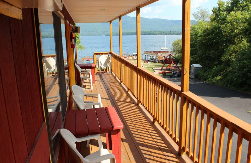 Guest porch at Flamingo Resort.