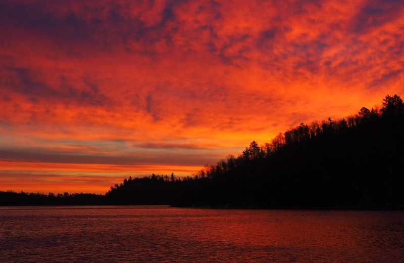 Sunset at Golden Eagle Lodge.