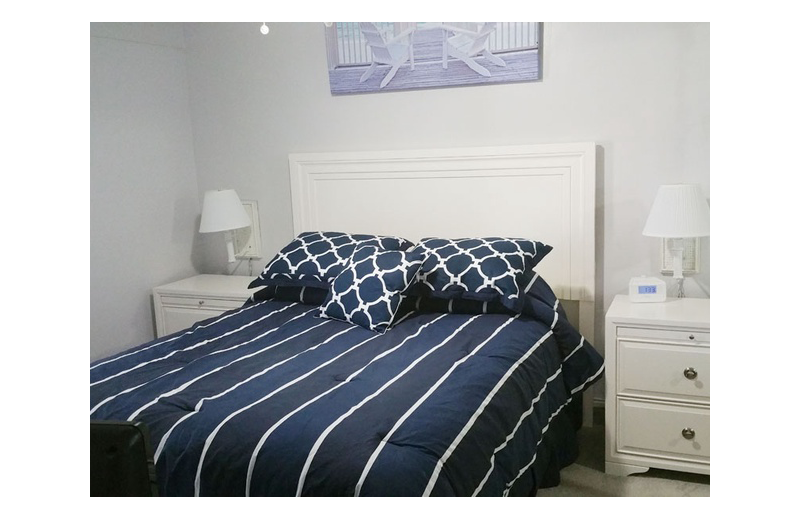 Guest bedroom at Gulf Winds Resort Condominiums.