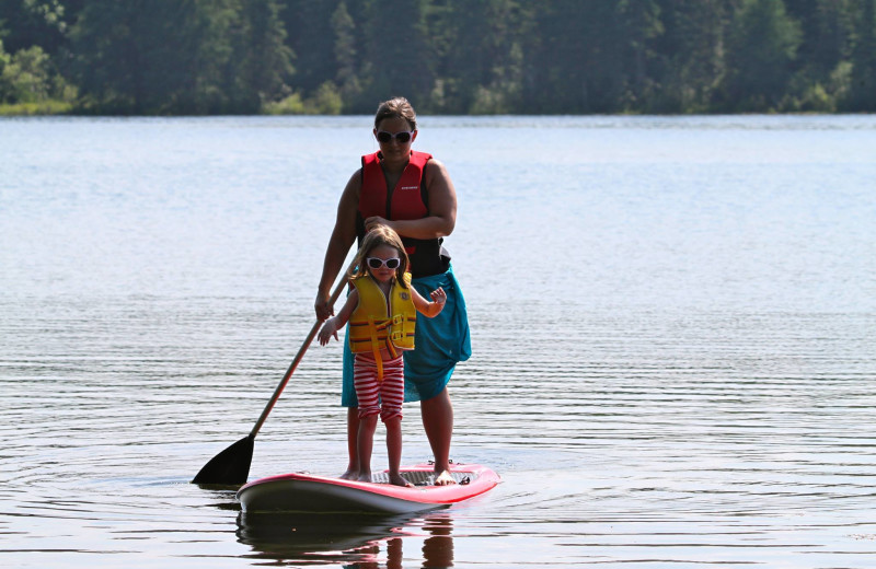 Paddle boarding at Eagles Nest Resort.