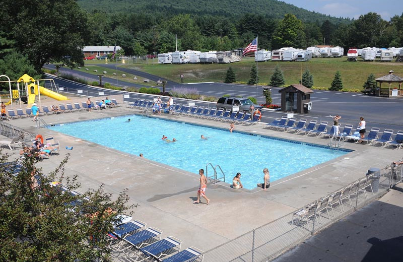 Outdoor pool at Lake George RV Park.