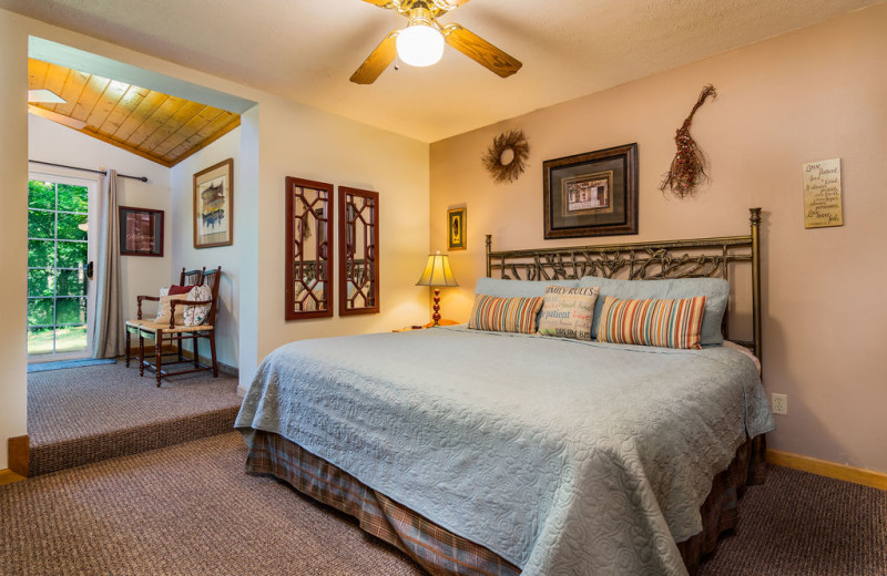 Rental bedroom at Amazing Branson Cabin Rentals - RentBranson.