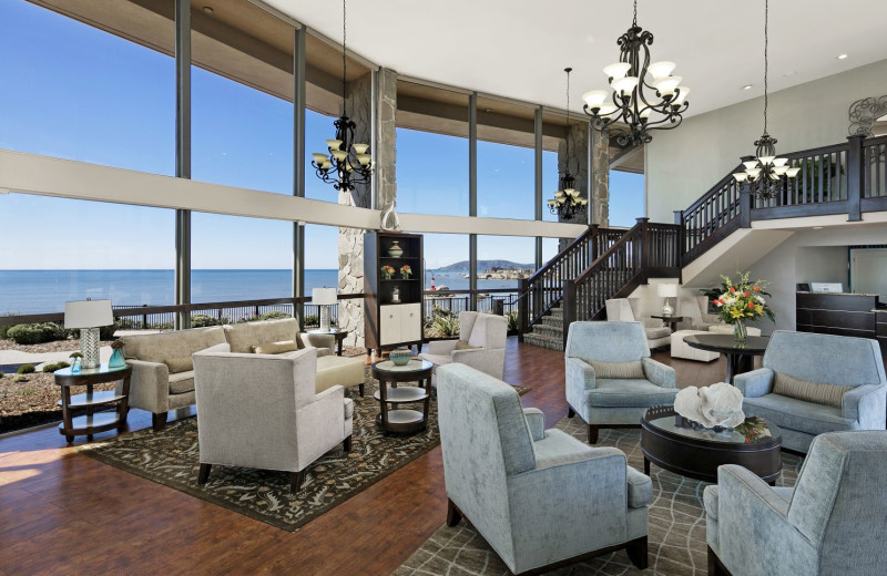 Lobby at Shore Cliff Hotel.