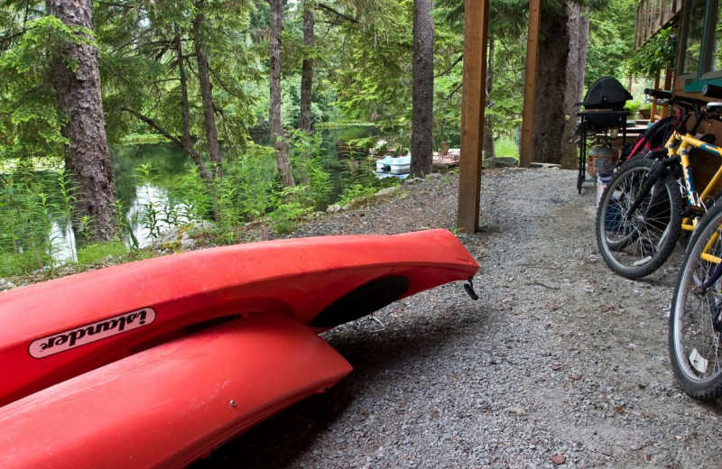 Canoes at Pearson's Pond Luxury Inn and Adventure Spa.