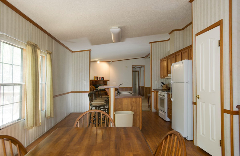 Cabin interior at Brady Mountain Resort.